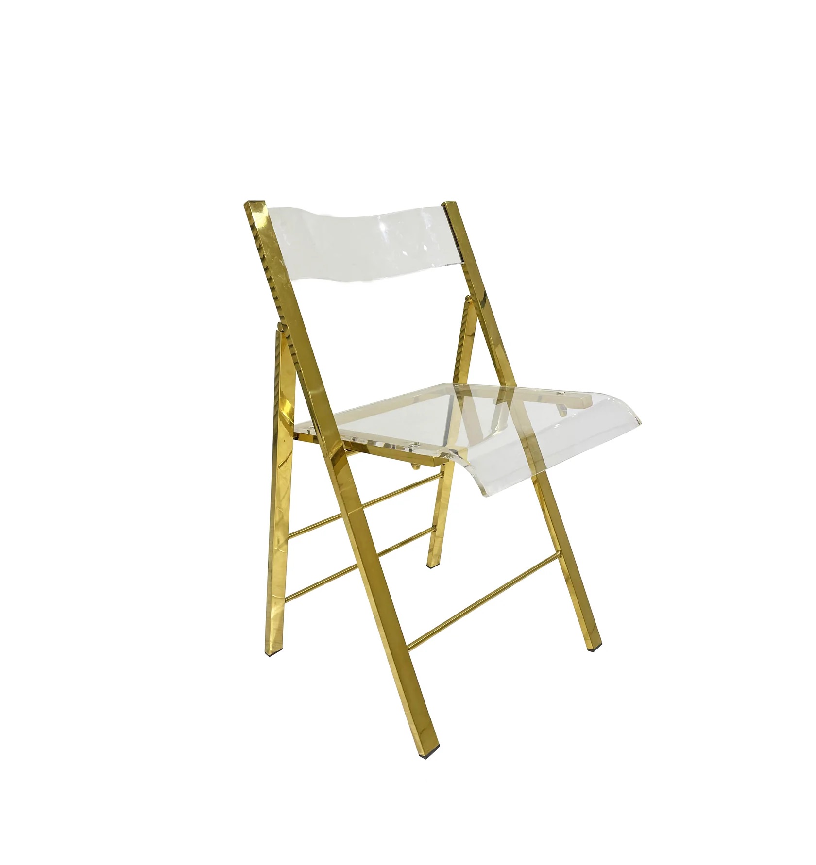 Folding Gold Acrylic Chairs