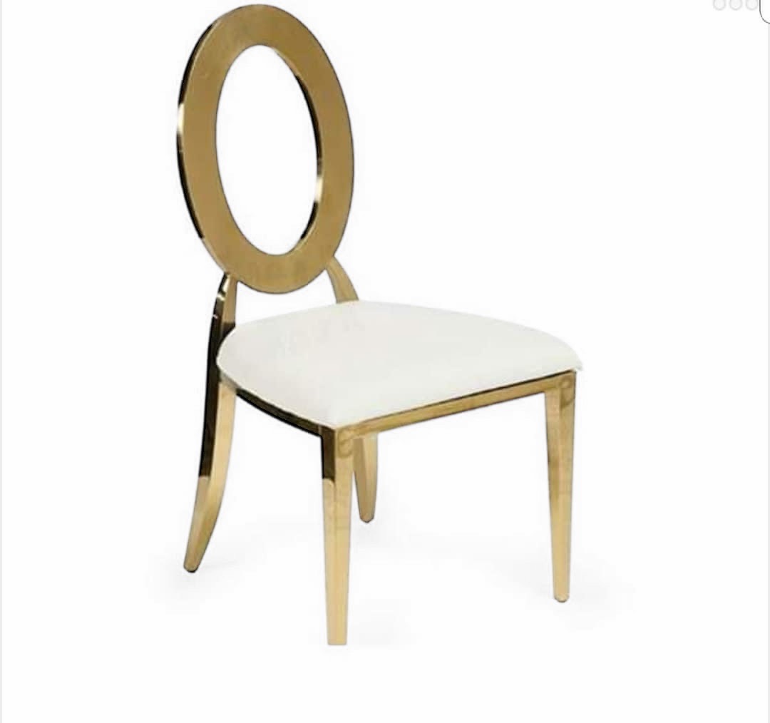 Gold Ivory Cushion Chairs