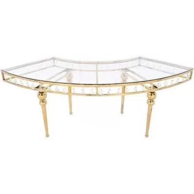 Serpentine Glass Table