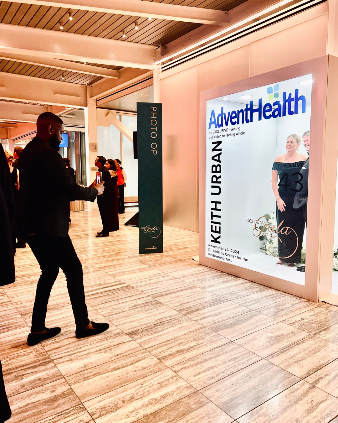 Magazine-Style Photo Booth Installation for Luxury Wedding in Orlando Magazine photo booth installation for luxury wedding reception and corporate branding activation in Orlando Florida