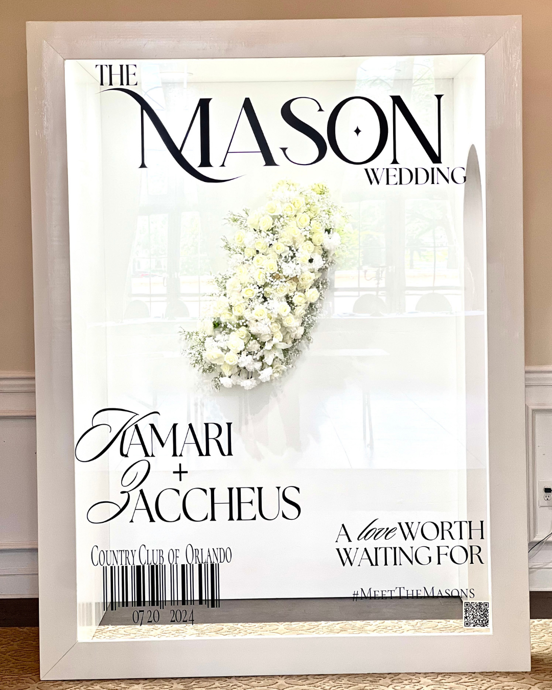 Editorial Magazine Photo Booth Installation – Orlando Editorial magazine photo booth installation for luxury wedding reception in Orlando Florida