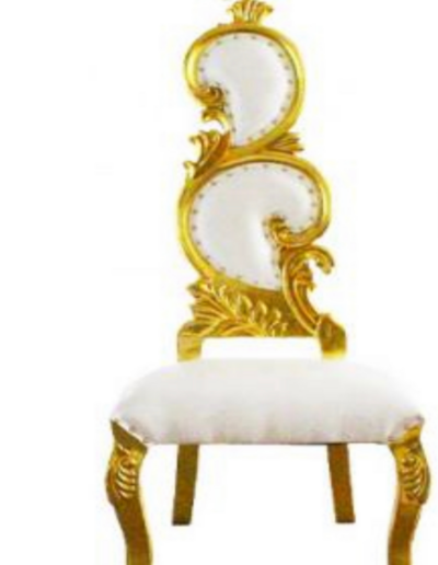 Gold ornate throne chair rental for luxury weddings and events in Orlando