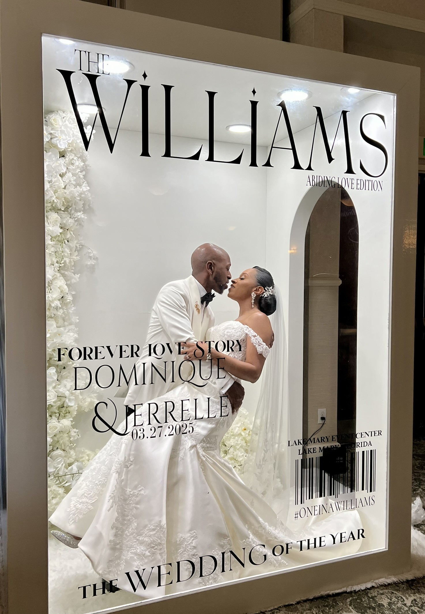 Custom BLux Magazine Portrait Experience featuring a bride and groom at a luxury Orlando wedding