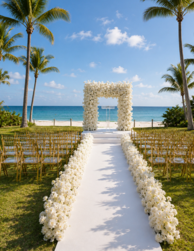 BLux beach ceremony setup